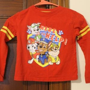 4T Boys Paw Patrol Shirt & Striped Long Sleeved